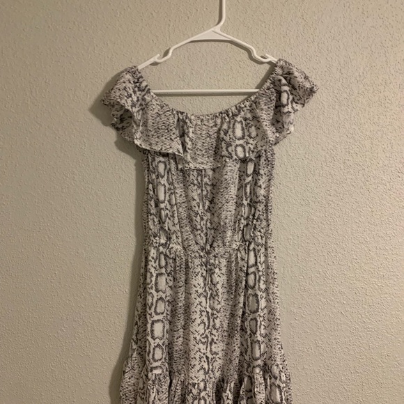 Blue Islnd Cheetah Leopard Animal Print Off the Shoulder Dress Size M - Picture 7 of 11